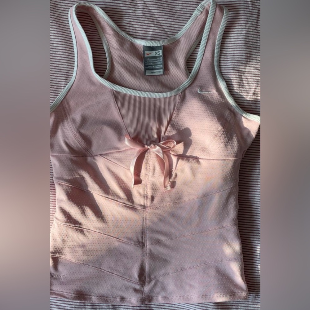 Authentic Nike corset pink bow top XS